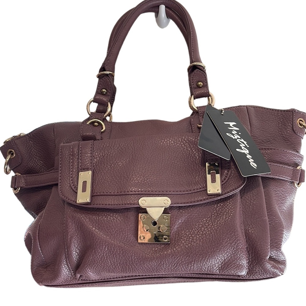 MIZTIQUE plum, vegan leather shoulder bag NWT